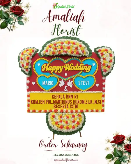 Papan Bunga Pernikahan Tebing